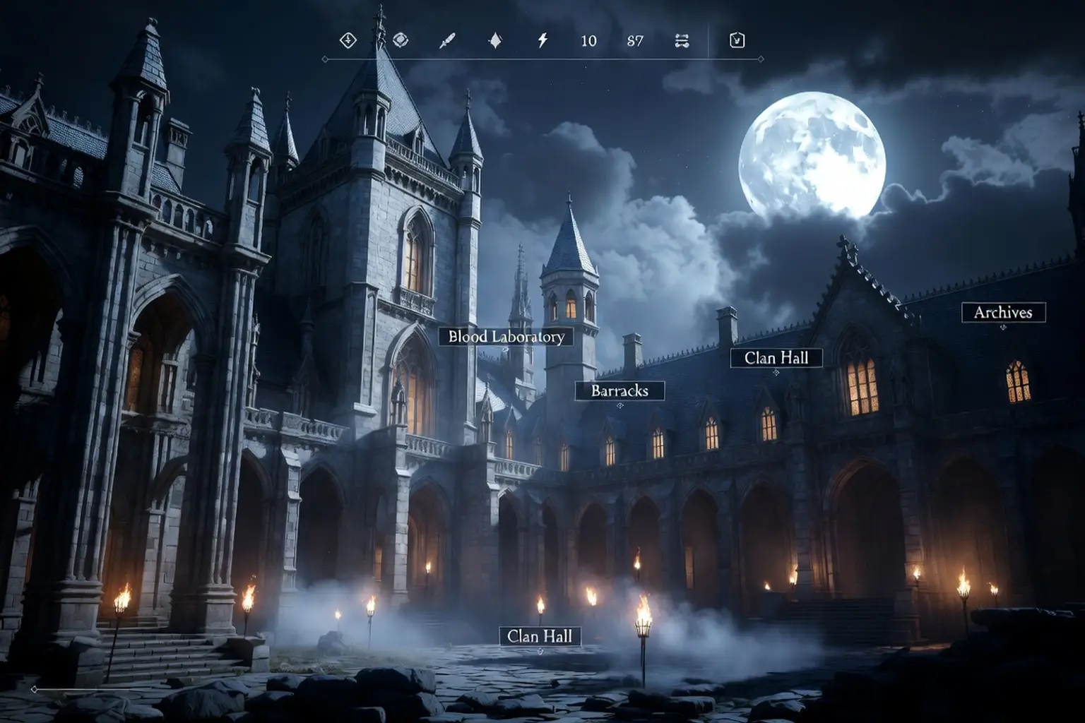 Экран поместья и построек